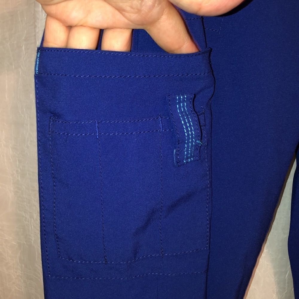 carhartt SP Indigo Teal Details Drawstring Scrub Pants - Picture 8 of 14